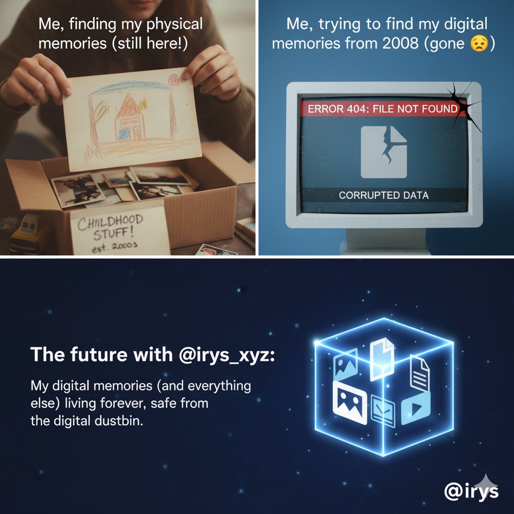 asifjavideth's tweet image. Our physical memories last, but digital ones often vanish. 😢 @irys_xyz is changing that.

It&apos;s time our digital history, art, and important files had the same permanence.

#Irys #PermanentData #DigitalLegacy #Web3