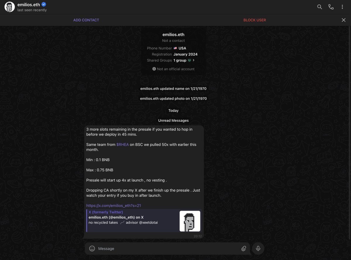 When the market picks up, that's when impersonators and scammers try to copy your ticker.

BSC CA: 0x4c067DE26475E1CeFee8b8d1f6E2266b33a2372E

NEAR CA: token.rhealab.near

No other CA for $RHEA