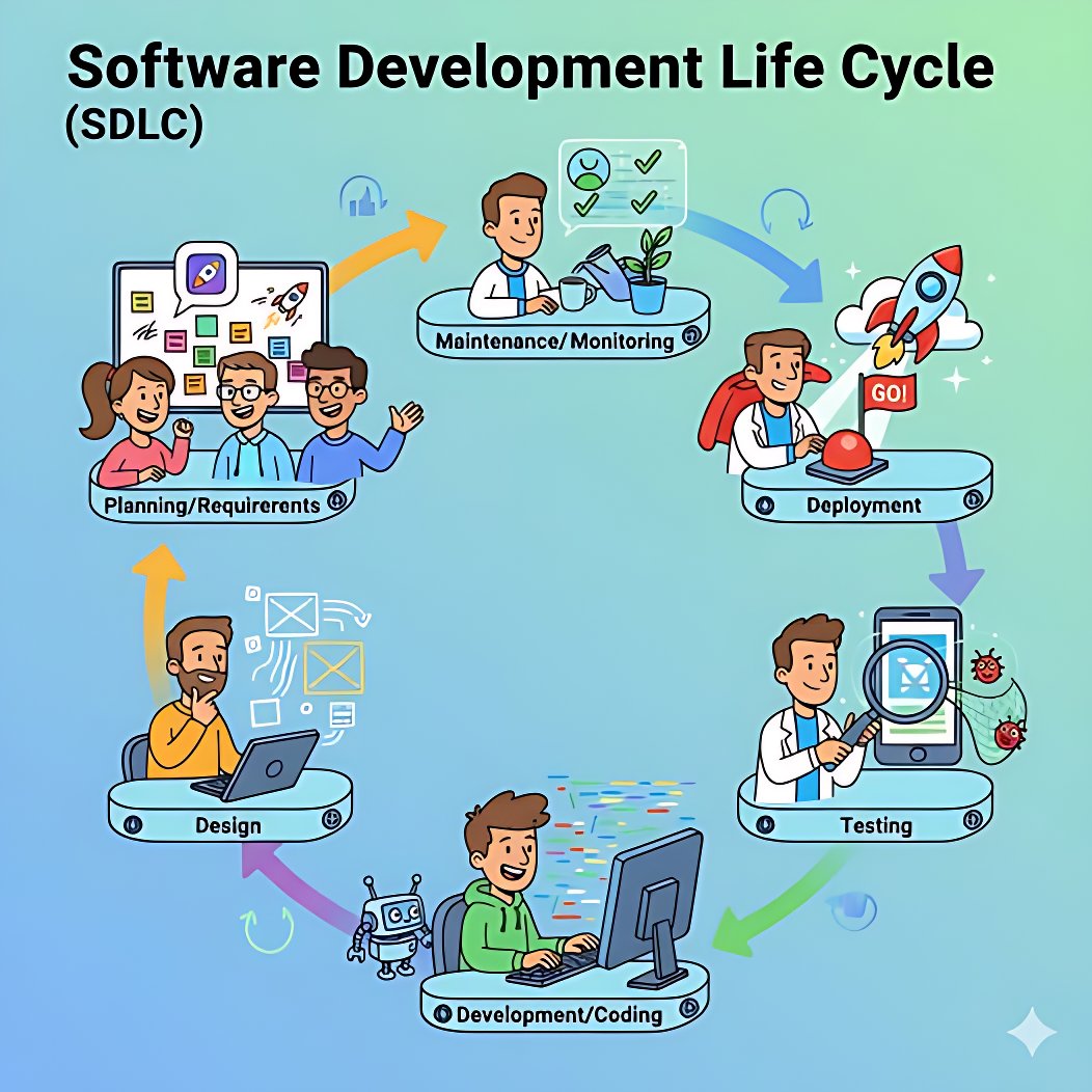 11xcoder's tweet image. Demystifying the Software Development Life Cycle (SDLC)! 🚀 From initial planning to final deployment and maintenance, understand every crucial step in building amazing software.

#SDLC #SoftwareDevelopment #TechLife #CodingJourney