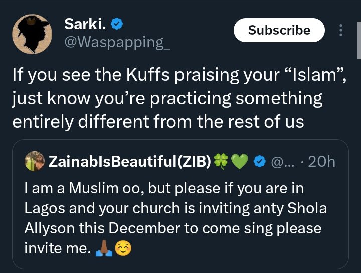I tried to ignore this post, but the m@dness in that comment section is embarrassing.
Muslims mocking a fellow Muslim just because she said she would love to attend a church concert. Even the same ones who once justified bloodshed in the name of defending the Prophet now feel