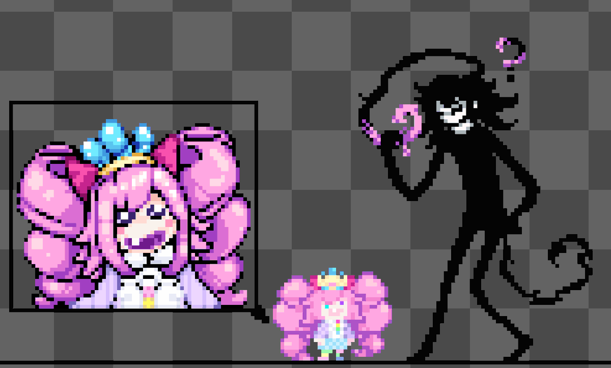 #IlustSweet #pixelart got close to this pink chud and now I'm turning pink, what do I do.