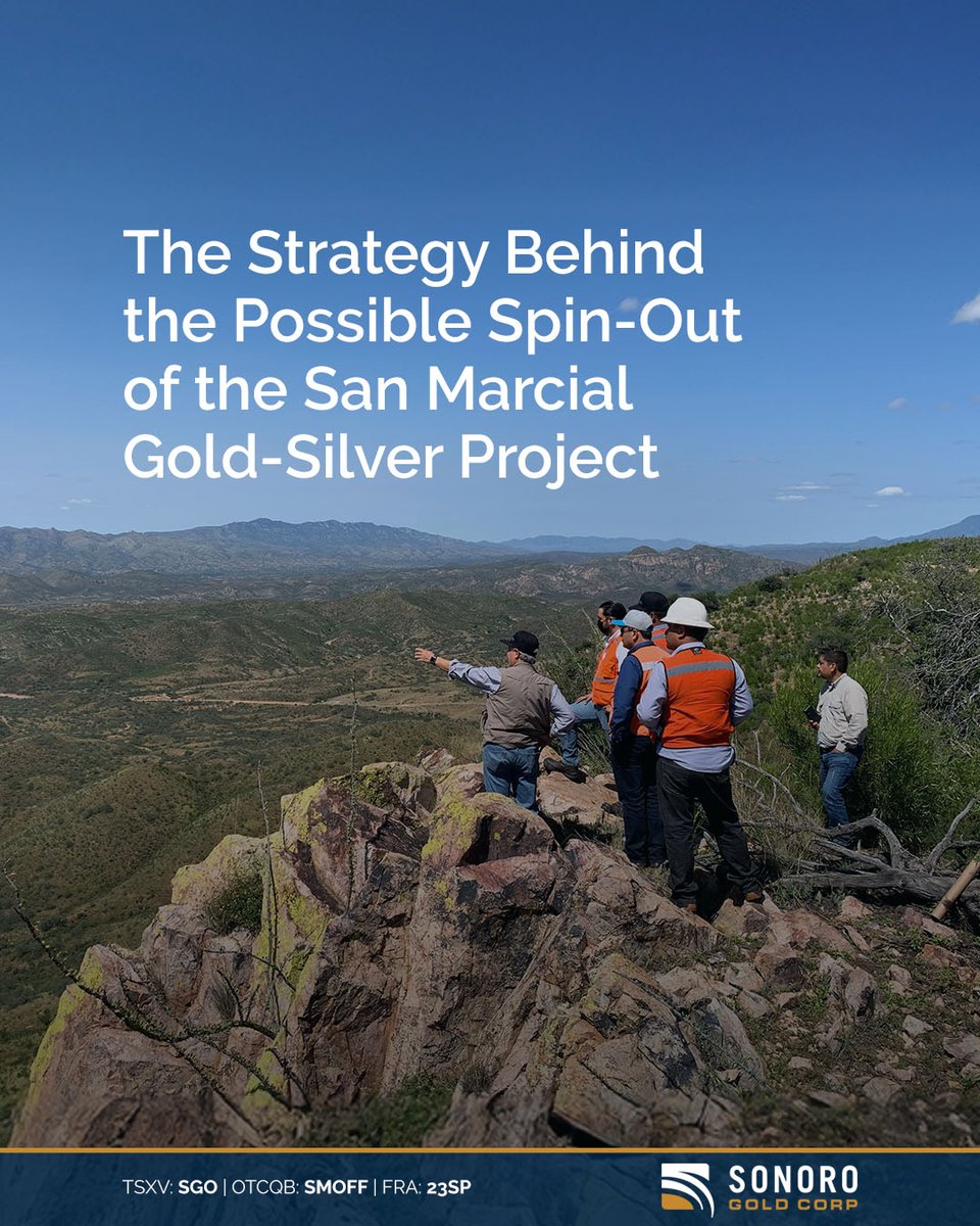 ⏪Under a potential strategic reorganization, our shareholders would hold shares in two public companies: Sonoro Gold Corp. and Oronos Gold Corp.

Get more details: ordnl.link/aYFeIFu

🇨🇦 #TSXV: $SGO $SGO.V | 🇺🇸 #OTCQB: $SMOFF | 🇩🇪 #FRA: #23SP