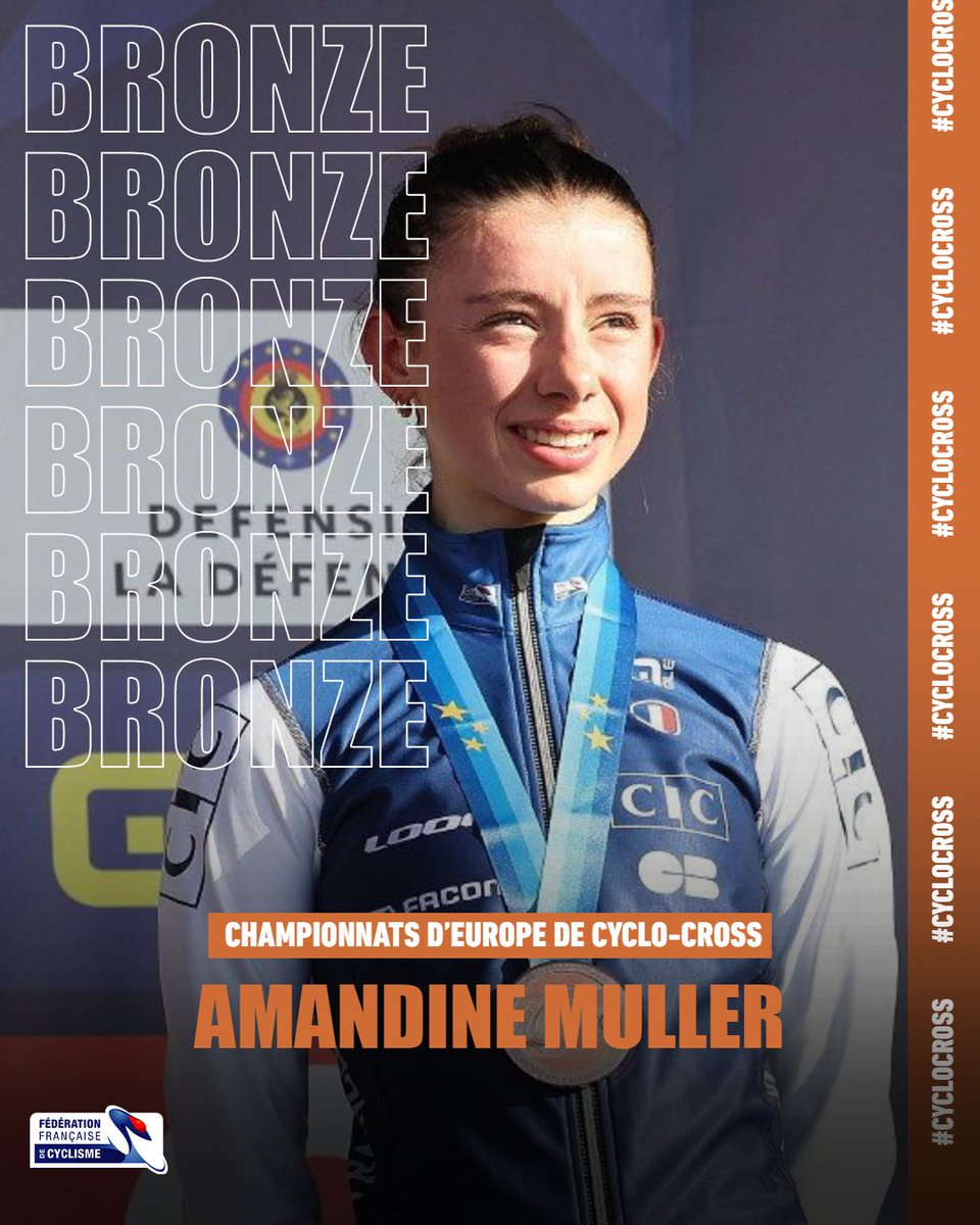 🥉 Amandine Muller
🇪🇺 Médaille de bronze U23 aux Championnats d’Europe de Cyclo-cross !