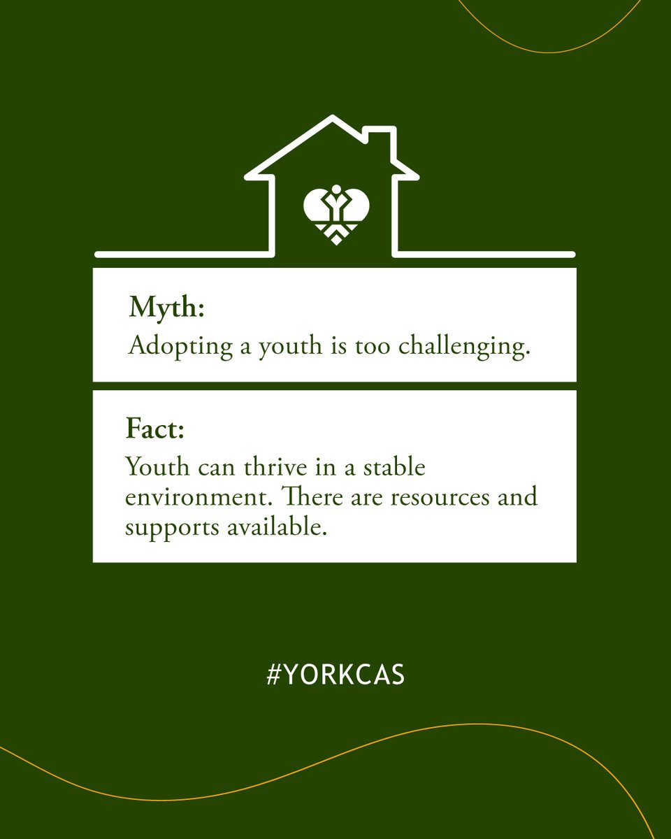 YorkRegionCAS's tweet image. Often time, people tend to have different misconceptions about adoption and permanency.

At York Region CAS, we are here to set the records straight regarding the misconceptions!

Swipe to learn more and help us share the facts.

#AdoptionMyths #AdoptionAwareness #YRCAS