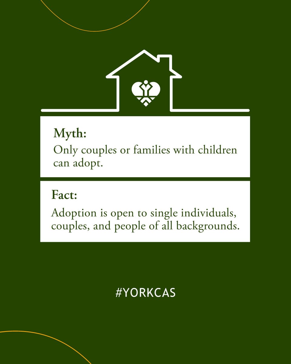 YorkRegionCAS's tweet image. Often time, people tend to have different misconceptions about adoption and permanency.

At York Region CAS, we are here to set the records straight regarding the misconceptions!

Swipe to learn more and help us share the facts.

#AdoptionMyths #AdoptionAwareness #YRCAS