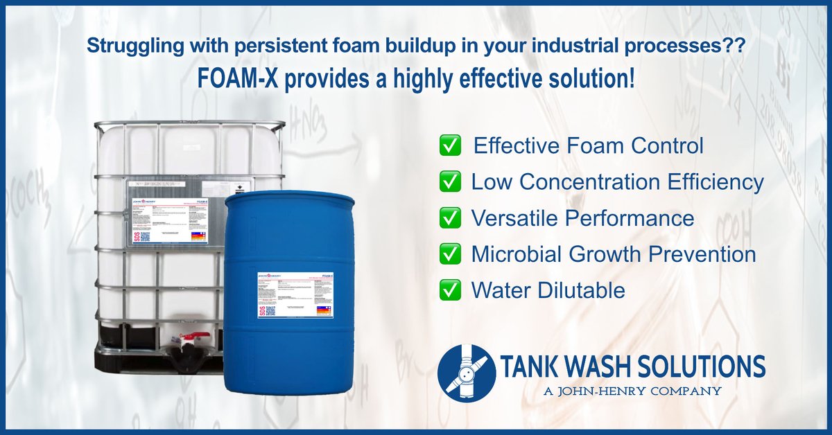 TankWashSupply's tweet image. Say goodbye to foam headaches! 💥 FOAM-X controls foam in extreme conditions with just a small amount. 🌊💡 Ready to boost your efficiency? Learn more 👉 tinyurl.com/2bgjna5o 

#FoamControl #IndustrialSolutions #EfficiencyBoost #TankCleaning"