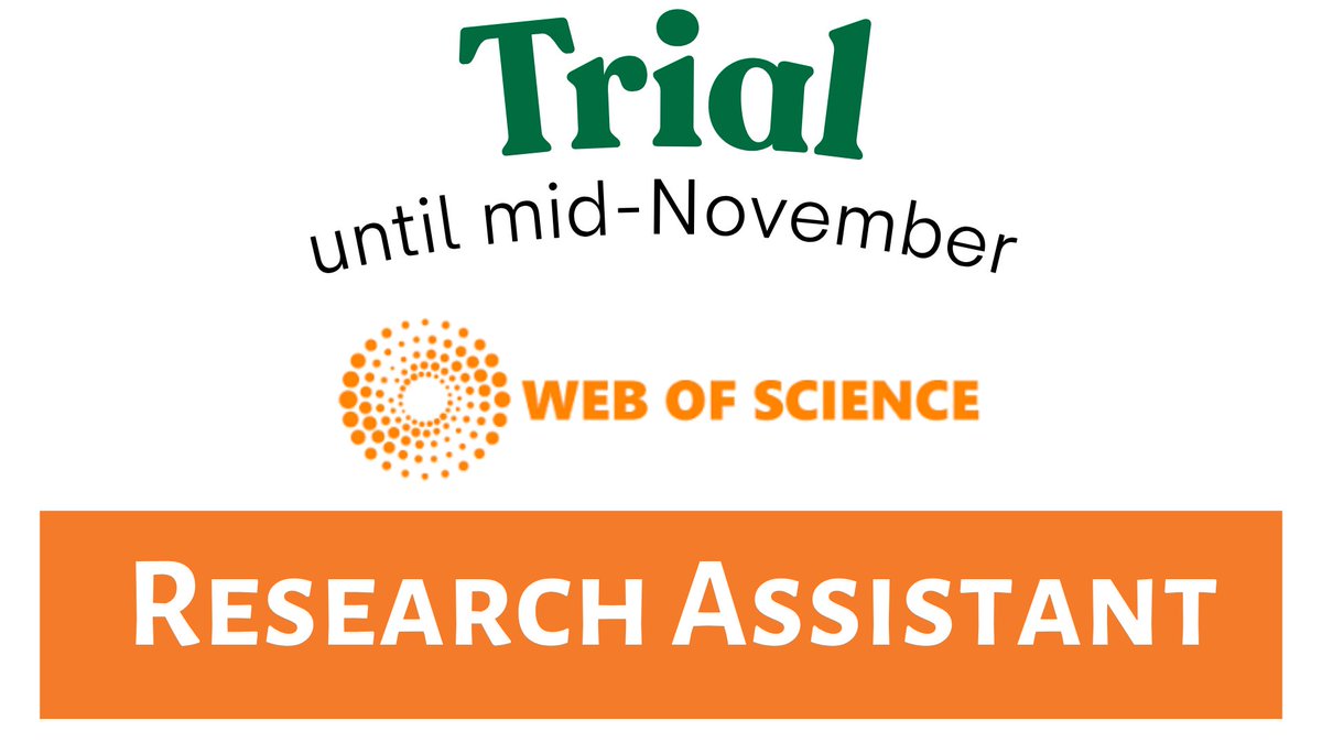 This month we are trialing three resources: CAS BioFinder, Web of Science Research Assistant and Overton Index. Learn more about the resources and provide feedback on our forms. For more information, go to utswlibrarynews.org/?p=8304