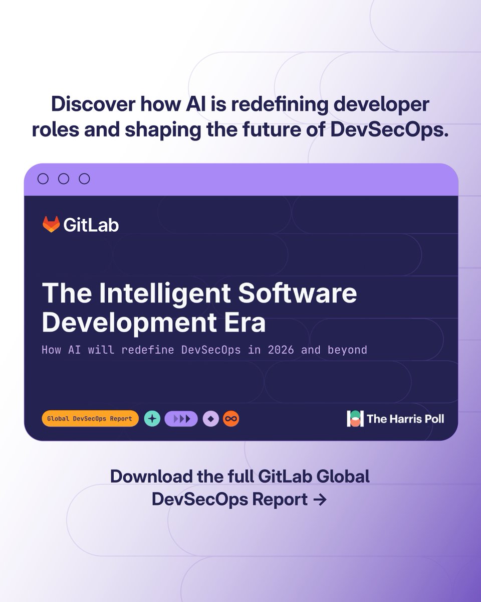 gitlab's tweet image. Plot twist! AI won&apos;t replace engineers; it will actually create more jobs. 

GitLab surveyed 3,266 professionals and found that AI is reshaping software development roles, creating a workforce evolution: 

🟠 76% believe AI will create more engineering jobs, not fewer
🟠 87% view…
