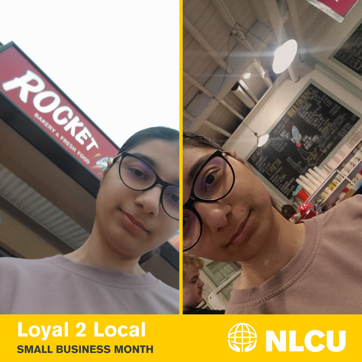 NLCU's tweet image. As part of our #Loyal2Local initiative, Member Service Advisor II,  Harmanjit, and her loved ones went to Rocket Bakery in Mount Pearl to celebrate the opening of her father&apos;s cafe in UAE. She enjoyed some delicious local sandwiches and sweets with great company.