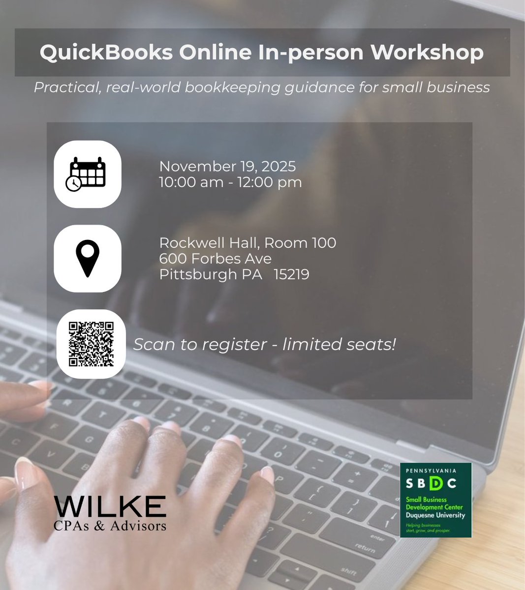 Two hours. Practical QBO skills. Fewer headaches. Join Wilke partner Valerie Kalkowski on Nov. 19 — limited seats. 

Register:  ow.ly/Rx8150Xp1Cf

#QBO #SmallBiz