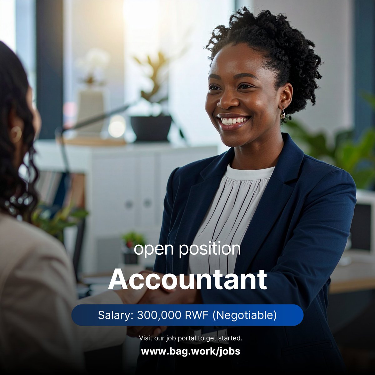 Open Role: Accountant
Salary: 300,000 FRW (Negotiable)
Apply here: app.bag.work/jobs/Noah-Gas/…
Don’t miss out — apply today!

Job Board: app.bag.work/jobs
Earn Certificates: app.bag.work/career
WhatsApp Channel: tinyurl.com/BAG-COMM