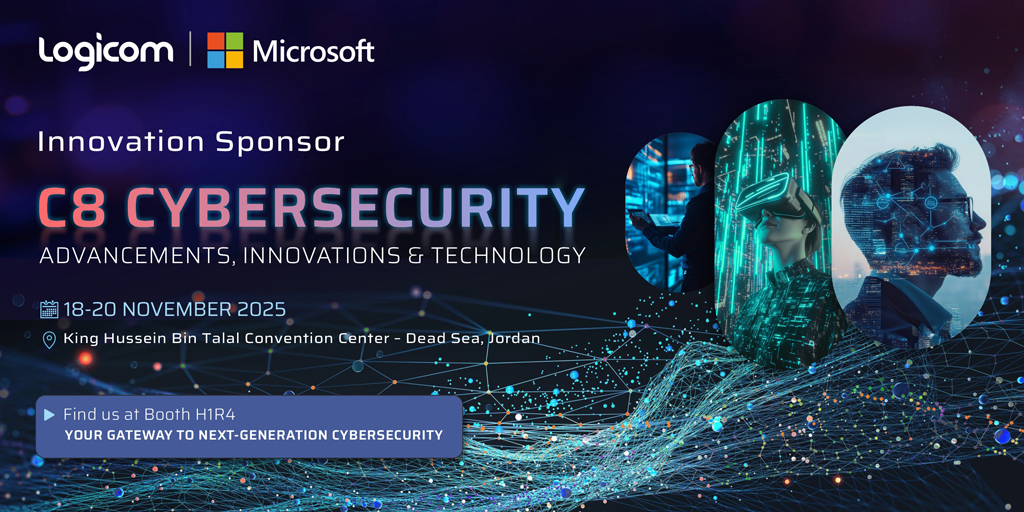 LogicomDisti's tweet image. As digital threats evolve, so must cybersecurity.

Join Logicom and Microsoft at C8 Cybersecurity 2025 to explore the technologies redefining digital defence and resilience.
📍 Booth H1R4 | Dead Sea, Jordan | 18–20 November

#LogicomDisti #Microsoft #Cybersecurity