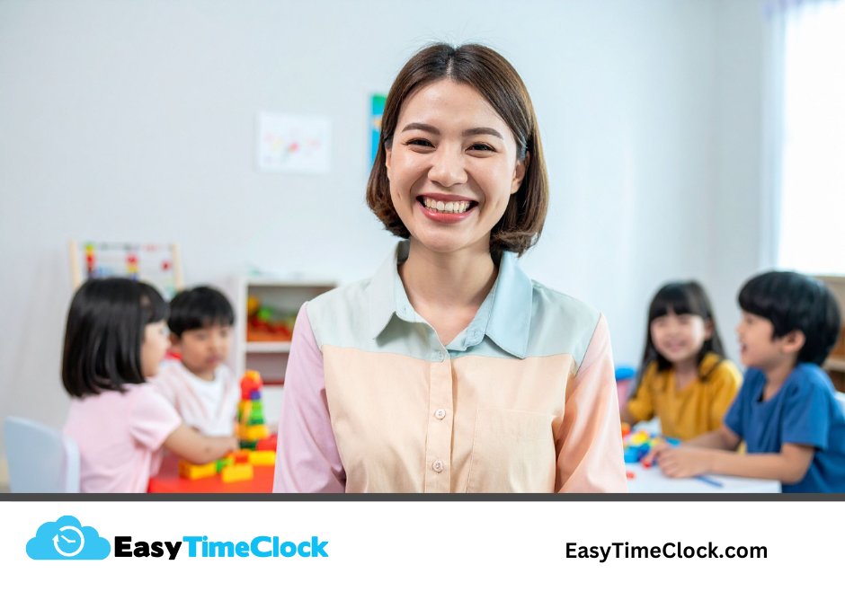 EasyTimeClock's tweet image. Running a childcare center or school? ⏱️
Pair Easy Time Clock for your staff management with @MyLilyPadApp for parent communication - two simple tools designed to make your day easier. 

mylilypadapp.com
easytimeclock.com

 #PayrollMadeEasy #ChildcareMadeSimple