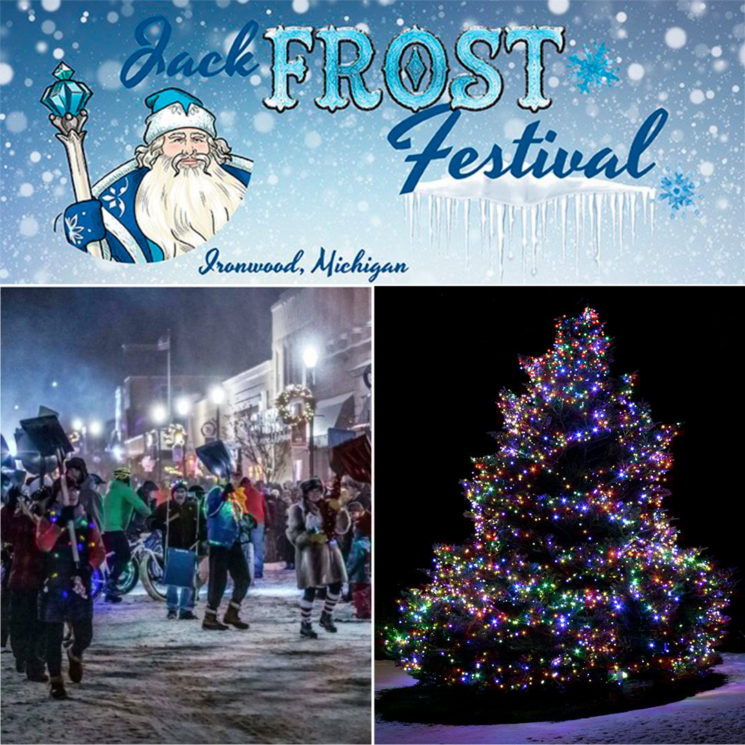 indiantrailsbus's tweet image. Ironwood kicks off its annual Jack Frost Festival on Nov. 20 with the traditional lighting of the Christmas tree. The event marks the start of two months of winter fun, including concerts, parades, winter sports competitions and a major fireworks show.

#IndianTrails #LinkInBio