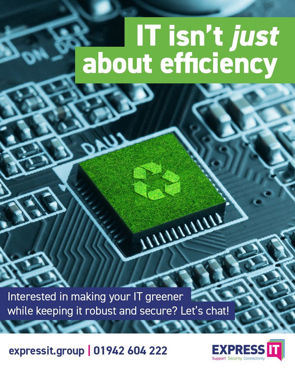expressitgroup's tweet image. IT isn’t just about efficiency, it can also be about responsibility. From choosing energy-efficient devices to exploring remanufactured hardware, sustainable IT practices reduce e-waste and support a greener future.

Interested in making your IT greener? Let&apos;s chat: 0330 175 8282
