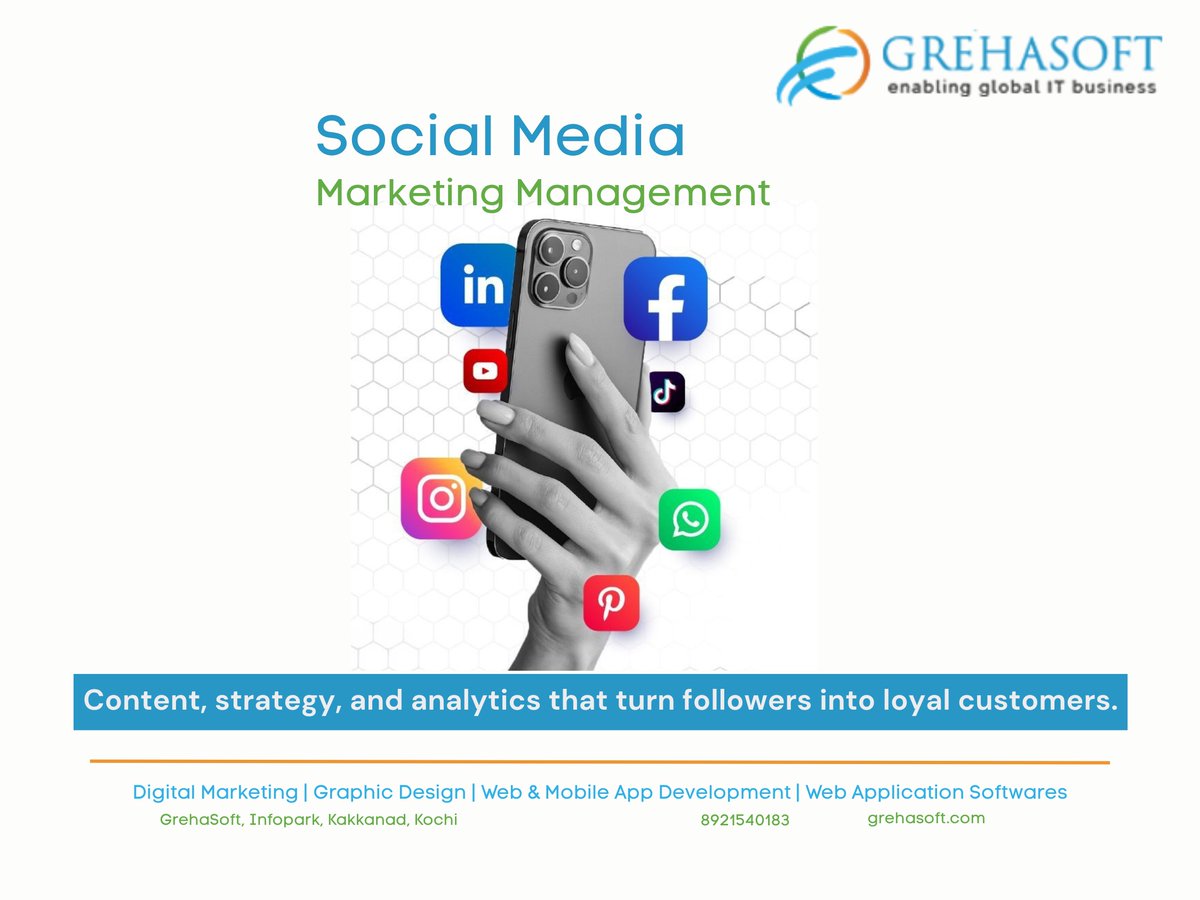 grehasoft's tweet image. Transform your brand’s online presence with expert Social Media Management! From planning engaging content to analyzing results, grow your audience, boost engagement, and maximize ROI.
 Read More: grehasoft.wordpress.com/2025/11/10/the…
 Visit Us: grehasoft.com/social-media-m…