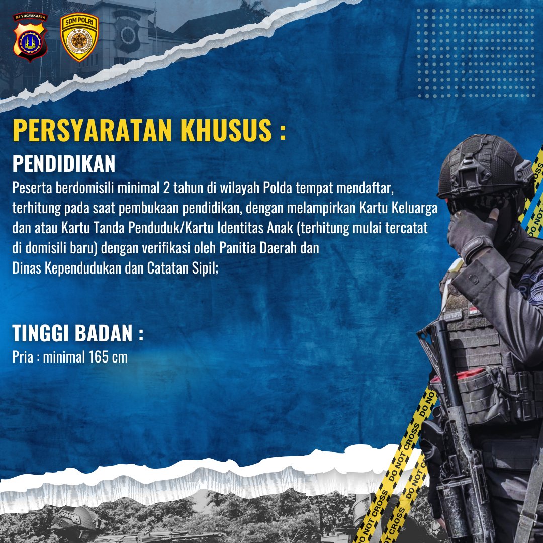 Telah dibuka Rekrutmen Bintara Brimob Polri TA 2026

Sobat Polri segera daftarkan diri anda untuk bergabung di Kepolisian Negara Republik Indonesia melalui pendaftaran Bintara Brimob TA 2026
.
,
.
#rekruitmenpolri2026
#bintarabrimob