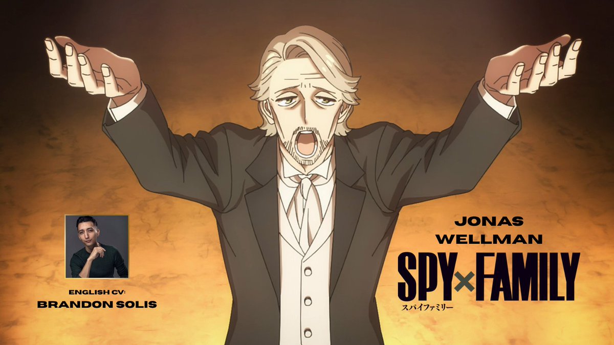 ✨ROLE ANNOUNCEMENT✨

Delighted to say you can hear me in the English dub of Episode 41 of #SPY_FAMILY  as the controversial and acclaimed Jonas Wellman!

Catch it available now on <a href="/Crunchyroll/">Crunchyroll</a>!