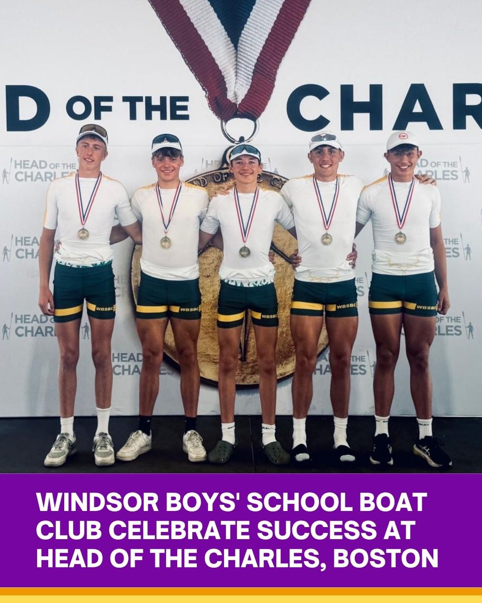 WindsorLearning's tweet image. 16 rowers and 4 coxes from The Windsor Boys’ School competed at Boston’s Head of the Charles Regatta. The First Quad won a historic 3rd consecutive Youth Coxed Quads title, Coxed Eight debuted 19th, Second Quad 11th, and a TWBS cox helped Tideway Scullers to 4th.