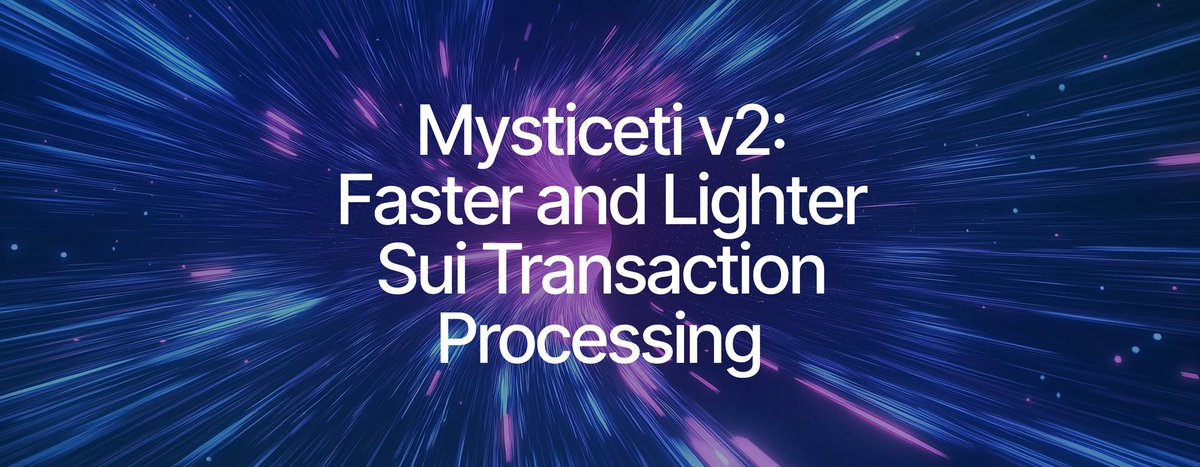 Mysten_Labs's tweet image. Mysticeti v2: Faster and Lighter Sui Transaction Processing Mysticeti powers Sui’s consensus.

Built on a DAG, it already delivers high throughput and low latency.
With v2, we’re pushing performance even further ⚡️