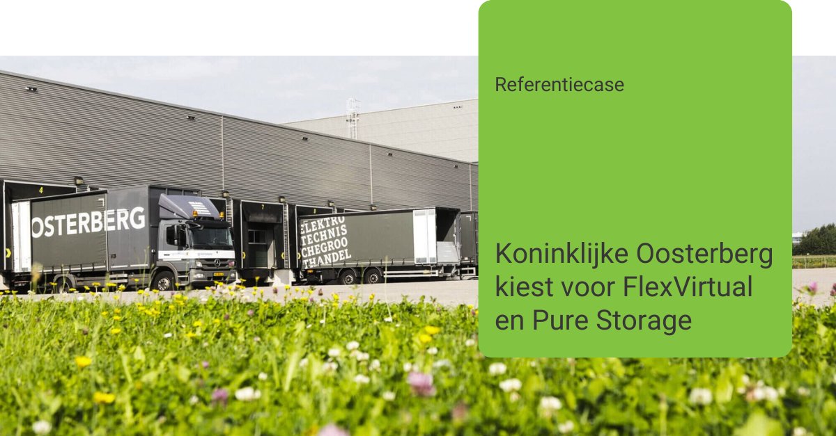 Koninklijke Oosterberg zocht een redundant uitgevoerde storage-oplossing die ook bescherming biedt tegen ransomware. Dat we met FlexVirtual konden samenwerken heeft zeker positieve impact gehad op ons beslissingstraject.loom.ly/3ahO__M #ict #referentie #purestorage
