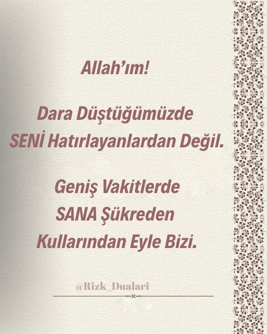 Rızk Duaları 🕊 tweet media