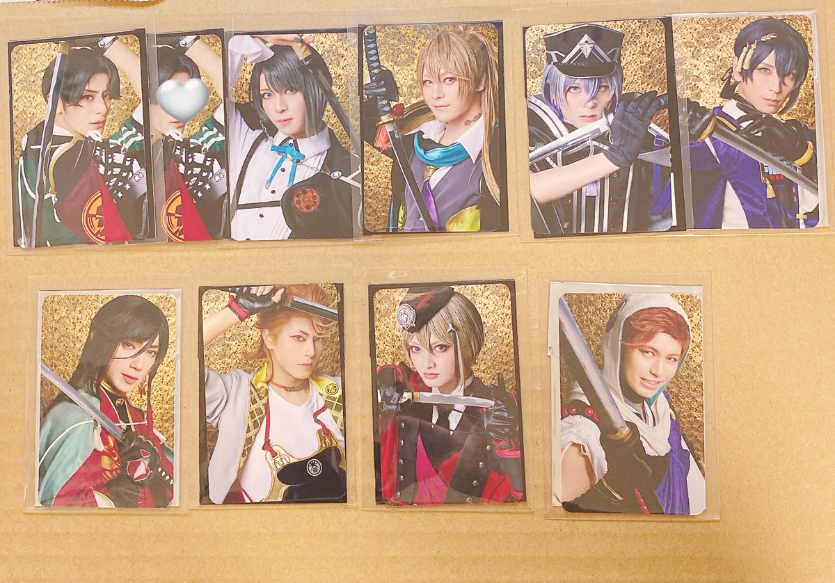 chocota211's tweet photo. 【交換】刀ミュ 博覧会 フォトカード
譲）豊前、松井、小竜、大慶、三日月、和泉守、ソハヤ、日向、岩融（各1）

求）山姥切国広、膝丸、五月雨江（各1枚希望）

⚠️ソハヤについて初期キズがお顔についてしまっています
郵送または博覧会25.26夜手渡し https://t.co/VA6N3pJ9lD