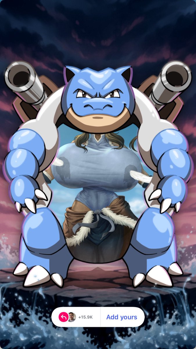 hyperbeaming's tweet image. pov: your blastoise is a female