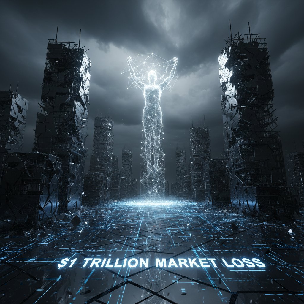 pmainardi's tweet image. The current state of artificial intelligence, visualized as art.

Title: &quot;Trillion Dollar Tectonic Shift&quot;

#AIBreakthrough #MarketVolatility #FinTechFuture #NeuralNetworks #DigitalInnovation #VolumetricLighting #FutureofInvestment