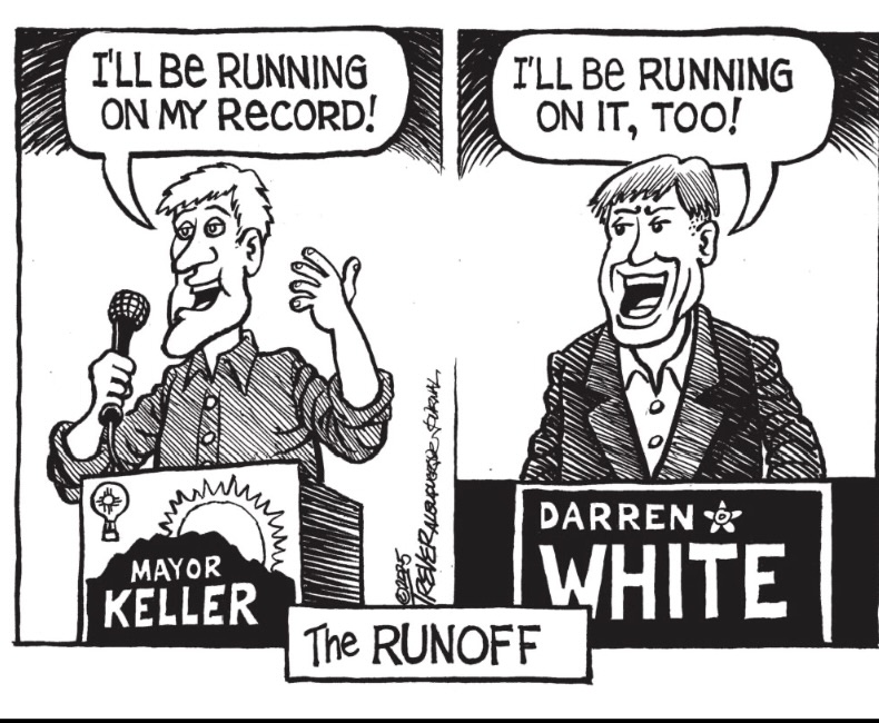 darrenPwhite's tweet image. ICYMI: Yesterday&apos;s ABQ Journal cartoon by Trever.