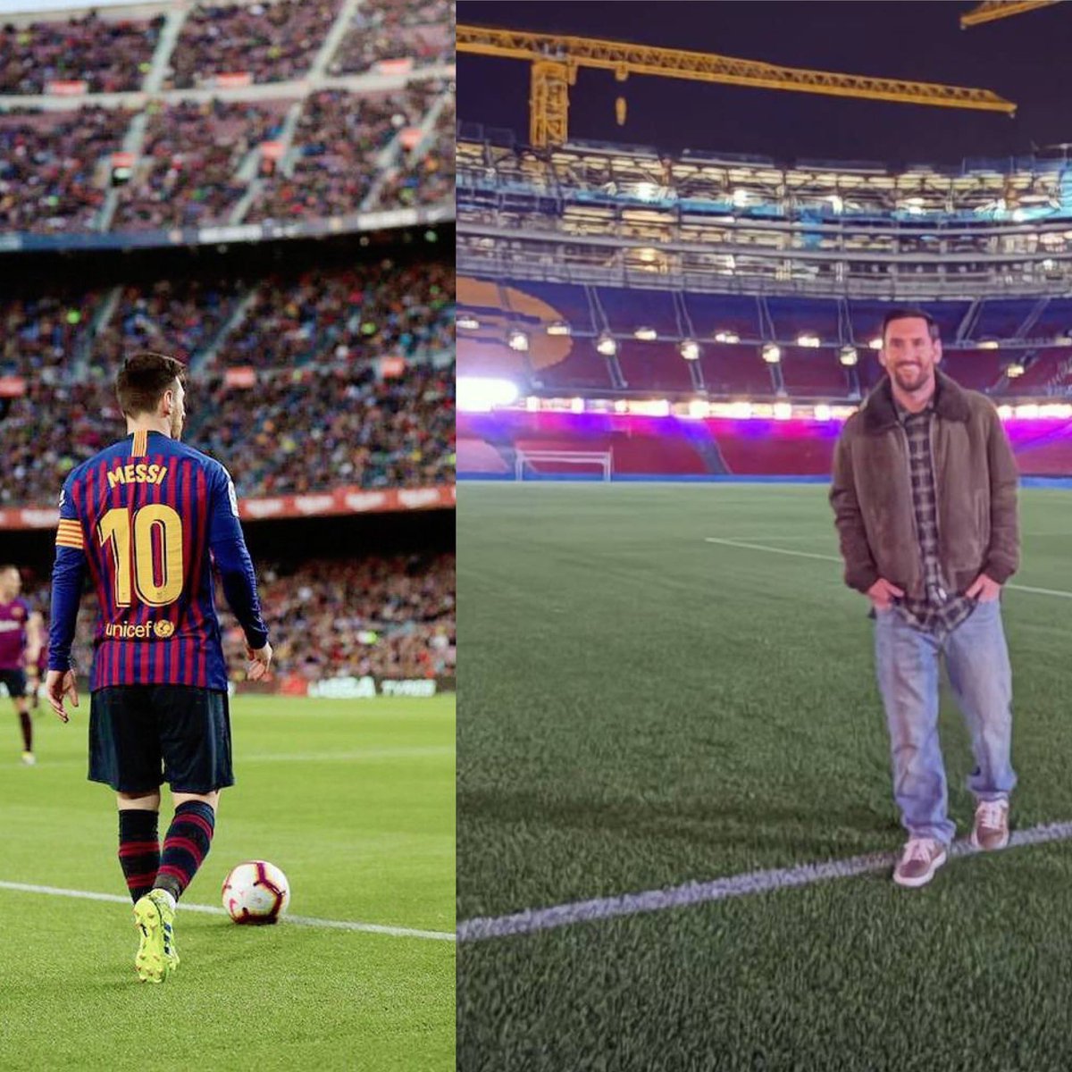 En camino a unirse a la concentración de Argentina en Alicante, Lionel Messi decidió hacer escala en Barcelona. Cuentan que él mismo, sin intermediarios y sin contactar a nadie del Club, se presentó en el Camp Nou para hacer una visita. Los de la constructora y los de seguridad