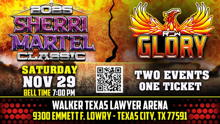 🚨 TICKETS ON SALE TODAY 🚨

ROW Nation — the wait is almost over! 🎟️
Tickets drop TODAY at 12:00 PM CT for a very special double taping happening Saturday, November 29th!

🔥 Starting at 7:00 PM, we’ll be filming a brand-new episode of Reality of Wrestling: GLORY 
💥 Followed by