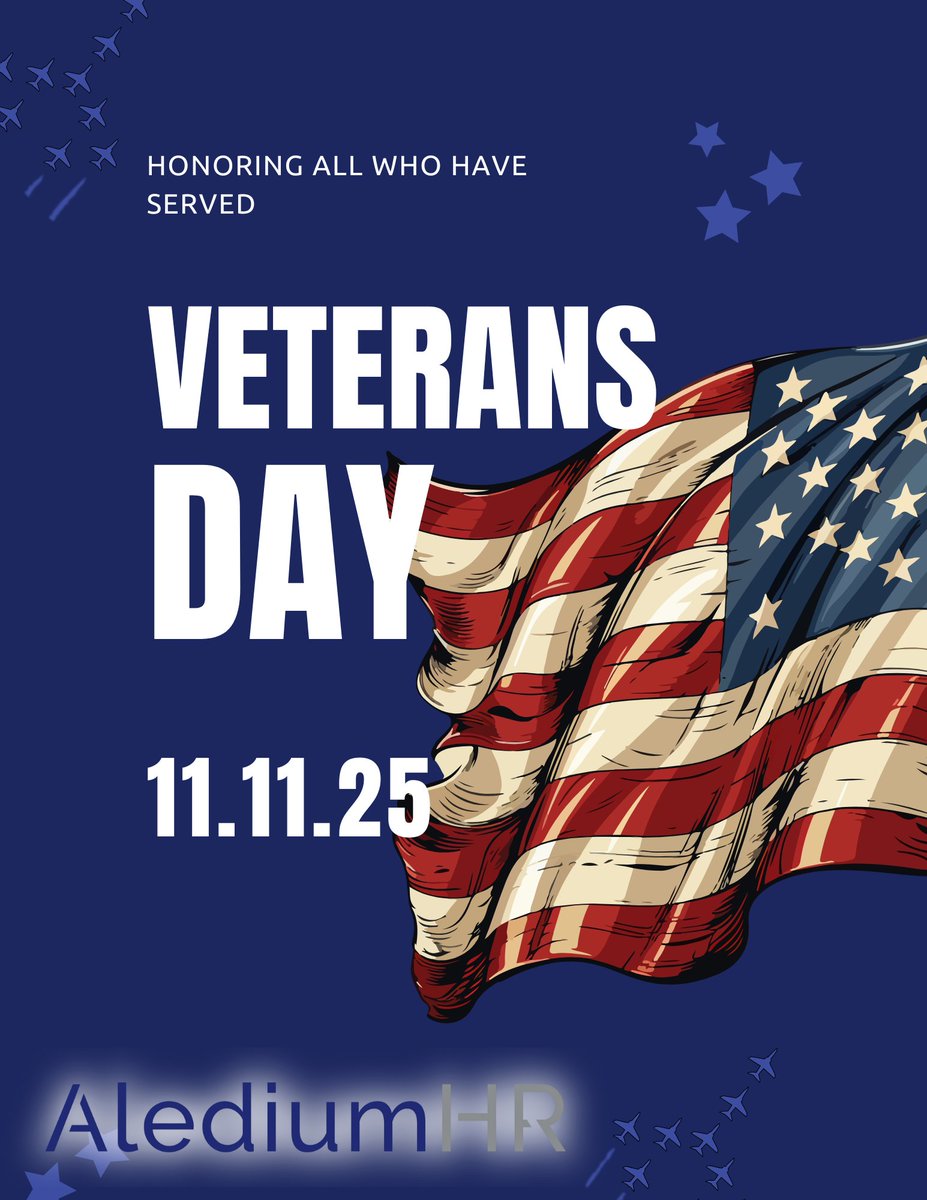 AlediumHR's tweet photo. We honor the women and men who served, and the families who stood with them. 🇺🇸

Thank you for your courage, discipline, and sacrifice. 🙏

#VeteransDay #ThankYouForYourService #USA #Military https://t.co/kUhOfbRJjO