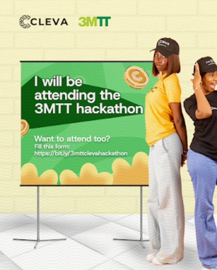 Edimosphy's tweet image. Hello Tech Lover, #3mtt hackathon is here again
Where Innovation and Tech meet to build a better future for growth and Development.
Be Ready!
Be Excited!

 #3MTTxClevaHackathon 
@clevabanking 
@3MTTNigeria