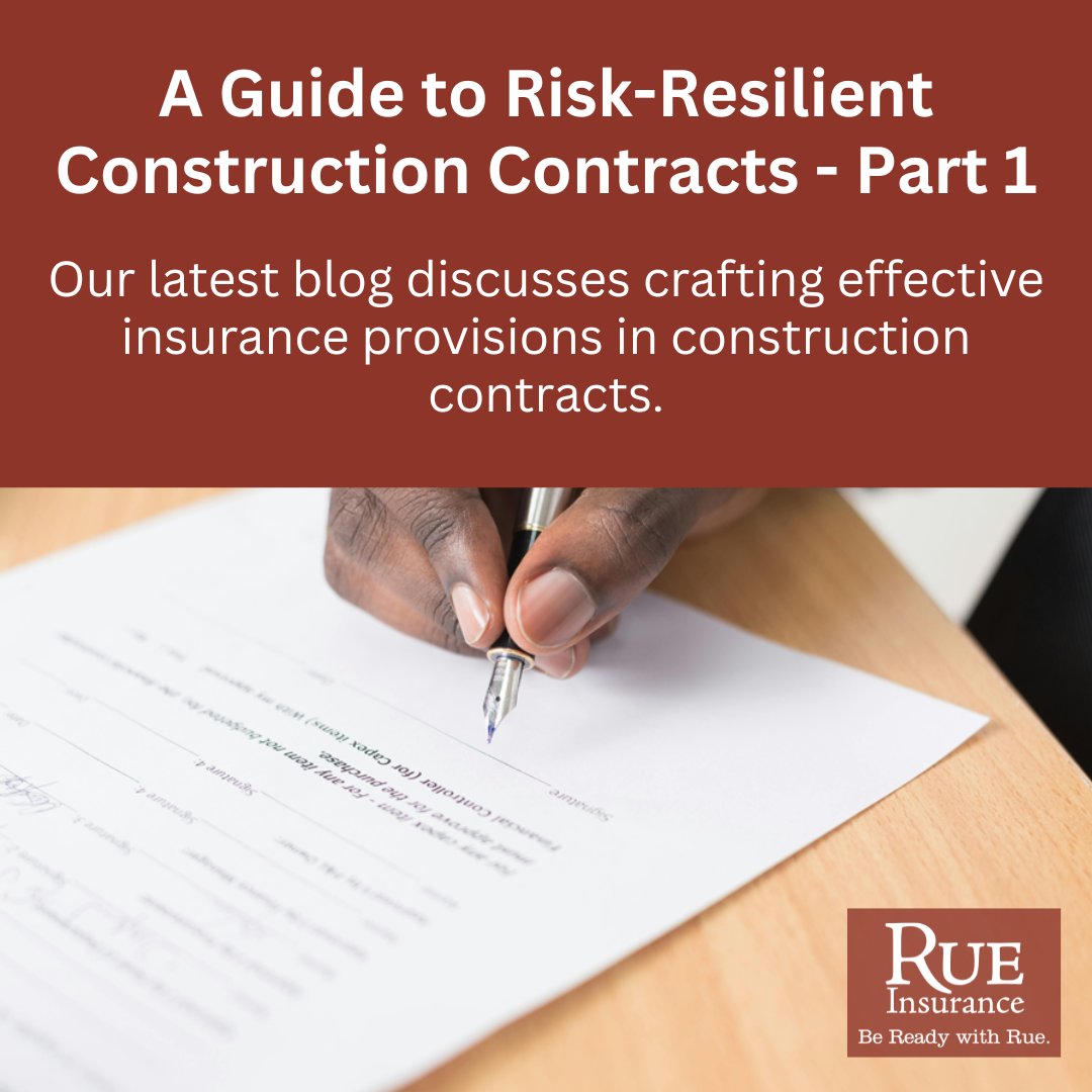 RueInsurance's tweet image. The construction industry is built on a network of contracts between property owners, general contractors, and trade contractors. This article aims to help you craft more effective #insurance provisions that secure the protection you or your client needs.

rueinsurance.com/blog/a-guide-t…