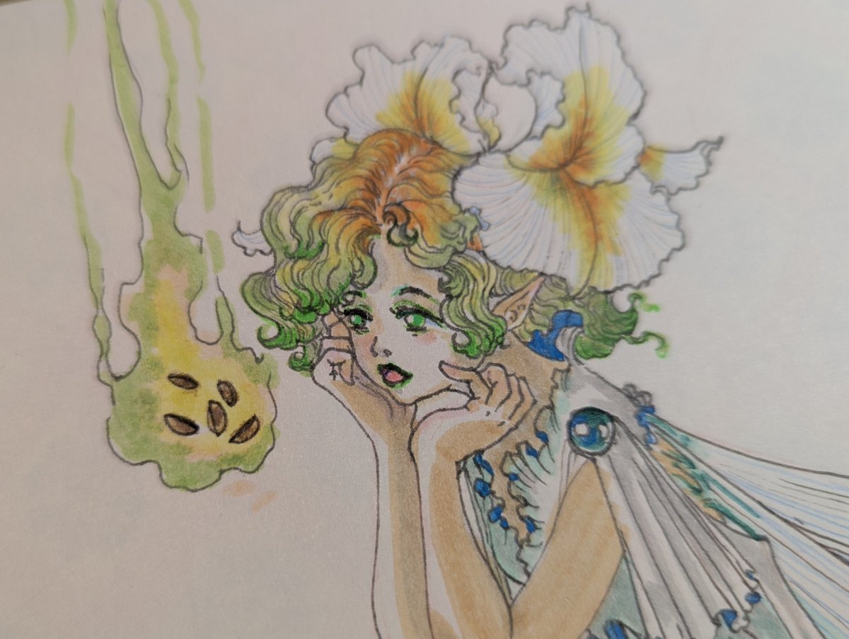 fourlanlan's tweet image. Draw an iris fairy that sings for seeds.
妖精的歌声能增加种子的活力噢~
#artmoots 
youtube youtube.com/watch?v=eGWdYX…