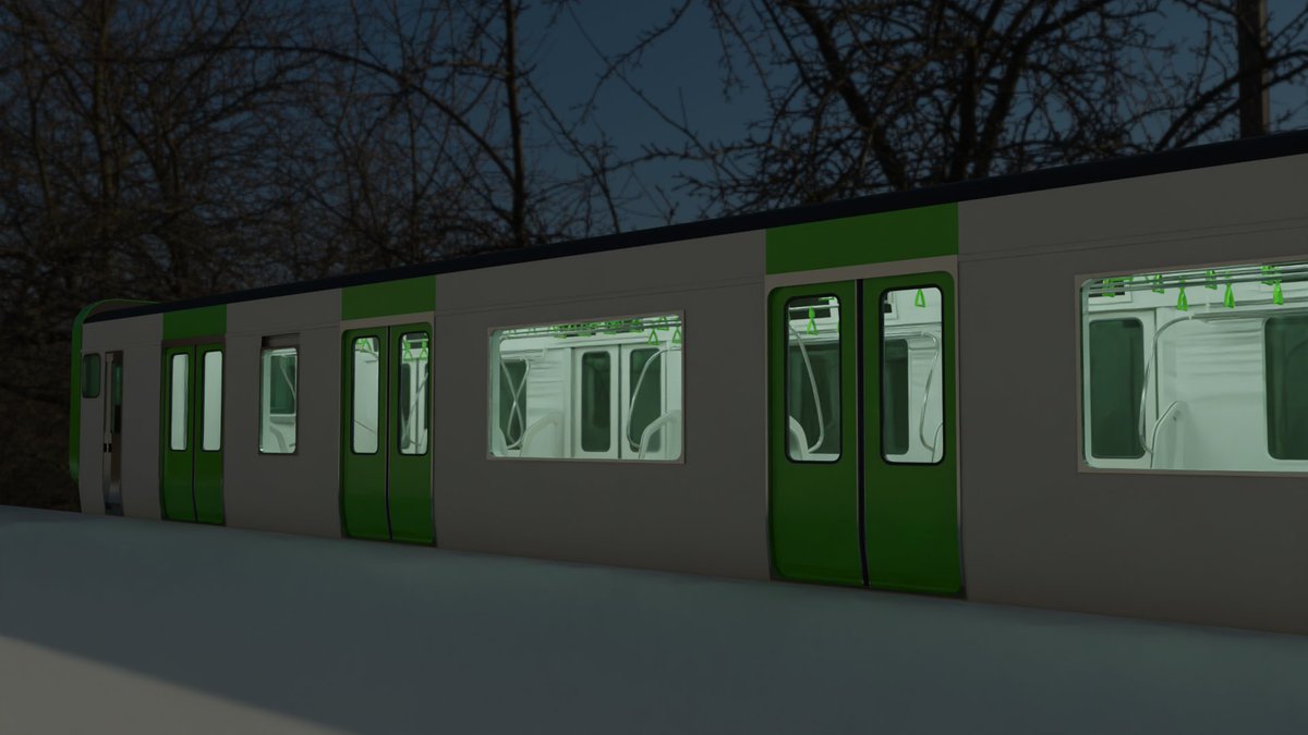 Factry49's tweet photo. 夕暮れ時の外観
山手線3D
#b3d https://t.co/0dnFq2Tgj6