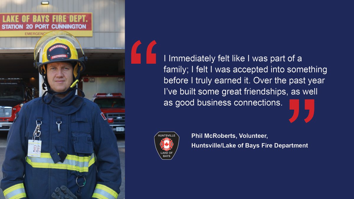Many connections are formed when volunteering at the Huntsville/Lake of Bays Fire Department. Meet our team at the Information Session tonight at 7:00 pm, Station 1.

To learn more about applying, visit: hlobfire.ca/join