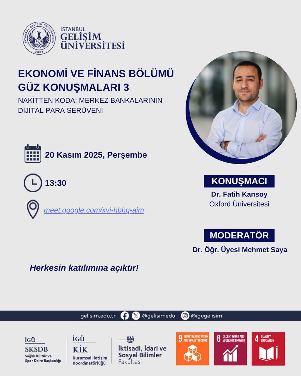 Takviminizde yer açın lütfen. Fatih Hocam ( <a href="/fatihkansoy/">Fatih Kansoy</a> ) konuşacak.