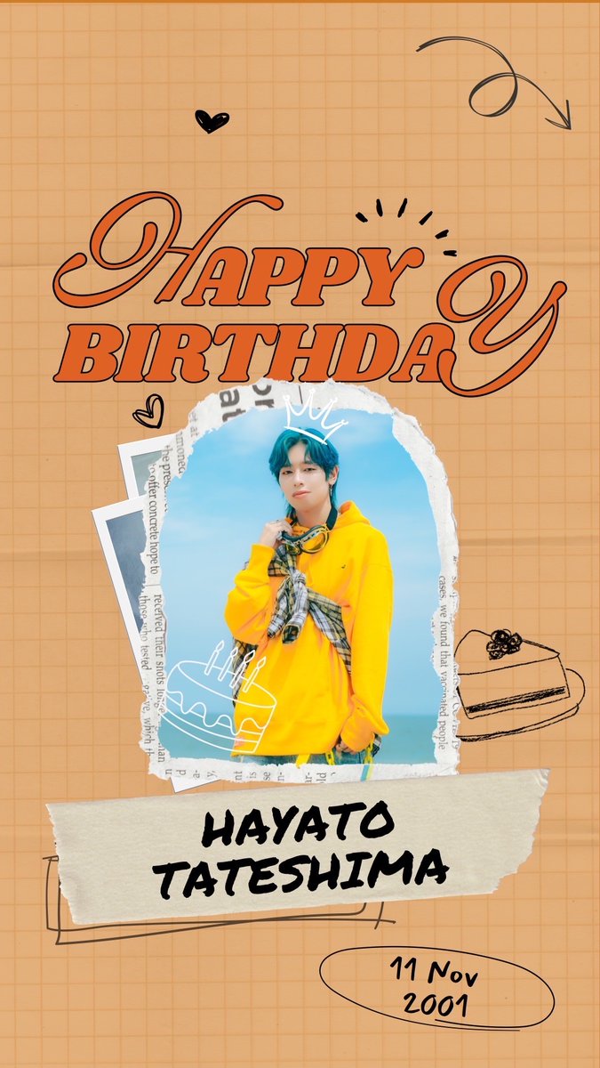 🎂 𝙷𝚊𝚙𝚙𝚢 𝙱𝚒𝚛𝚝𝚑𝚍𝚊𝚢 𝙷𝚊𝚢𝚊𝚝𝚘🎂

／
本日𝟷𝟷月𝟷𝟷日は立嶋迅留の誕生日🧡✨
＼

お誕生日おめでとう .ᐟ.ᐟ
皆さんからもお祝いのメッセージを是非お願いします🥂

#バイプロテア #立嶋迅留 <a href="/hayato_protea/">立嶋迅留【Protea*】 7/20 ワンマンライブ　@Zepp Shinjuku（TOKYO）</a>