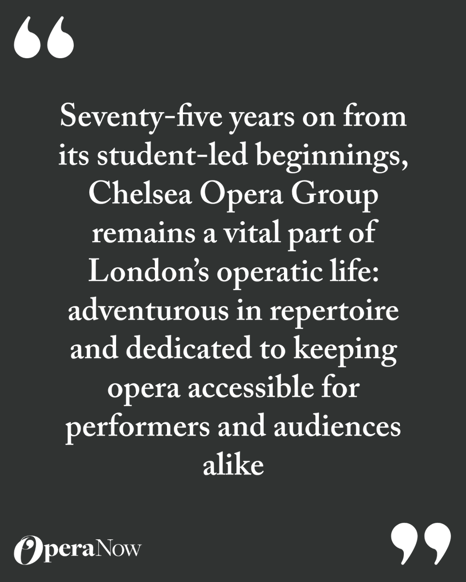 Operanow's tweet image. Founded in 1950 with Colin Davis on the podium, Chelsea Opera Group marks its 75th anniversary with a season that reflects both its illustrious past and its commitment to the future of opera. #ad 

For the full story head to our website:
gramophone.co.uk/opera-now/feat…