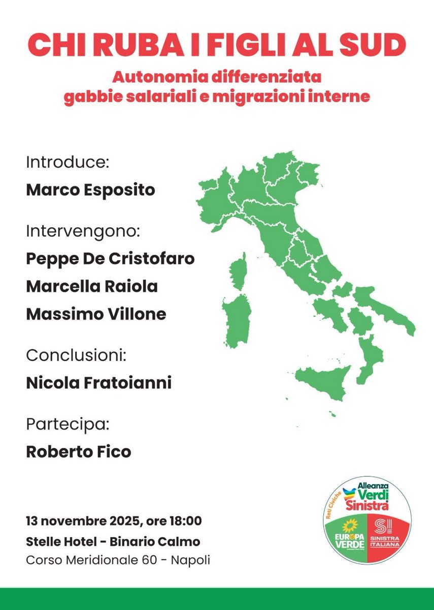 Giovedì ore 18.00
#ArreVotaSud