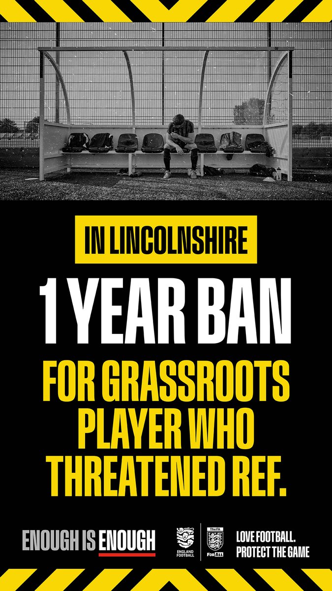 In Lincolnshire, we're taking action to protect the grassroots game. 

When you report incidents of hate, we take the steps needed to remove the people who ruin the experience for others.

🔗 englandfootball.com/participate/be…
