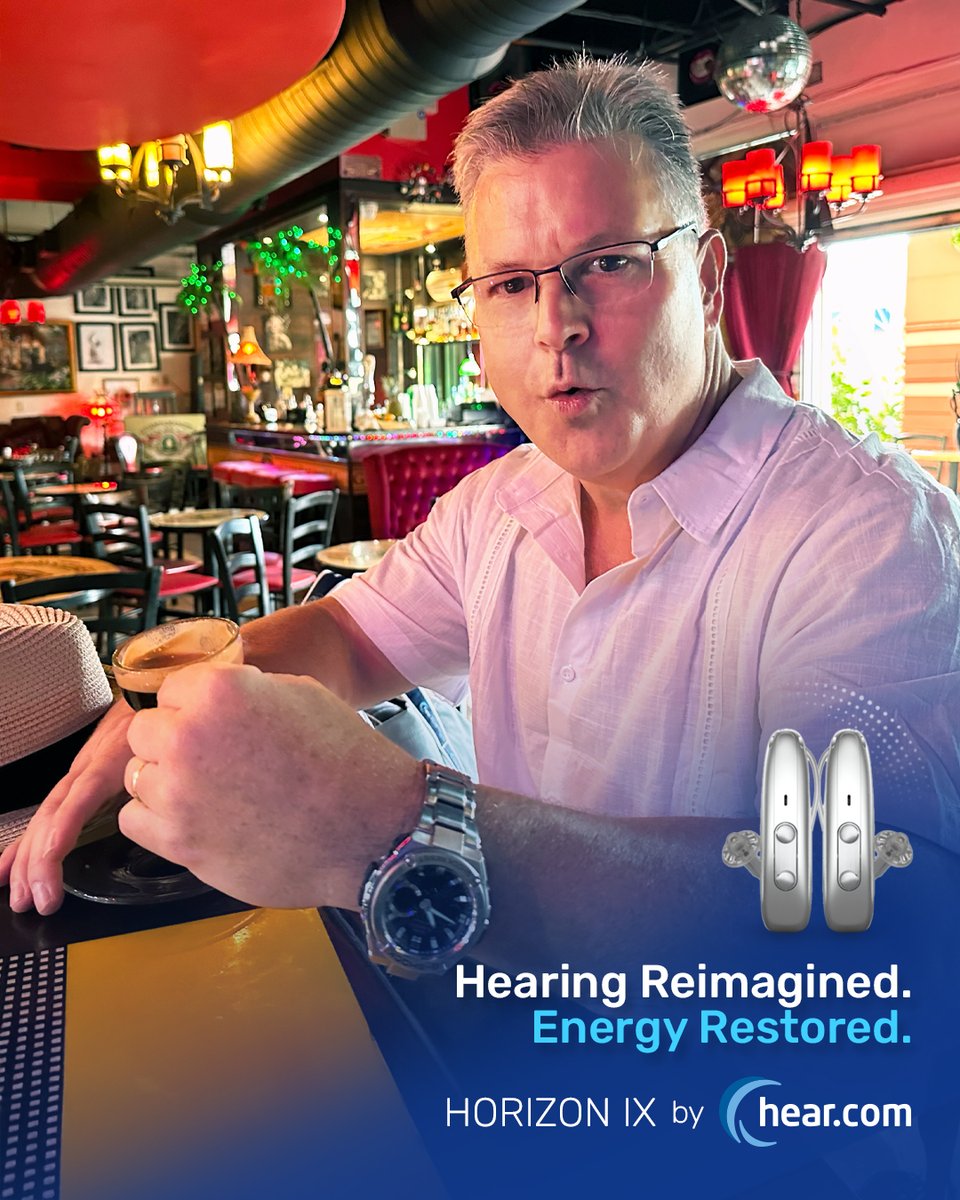 Feel left out in noisy restaurants or parties? 🦻✨

With Horizon IX hearing aids from hear.com, you can enjoy every conversation again — with clear, natural sound and all-day energy. 🔋

See how David went from exhausted and withdrawn to fully present and fully
