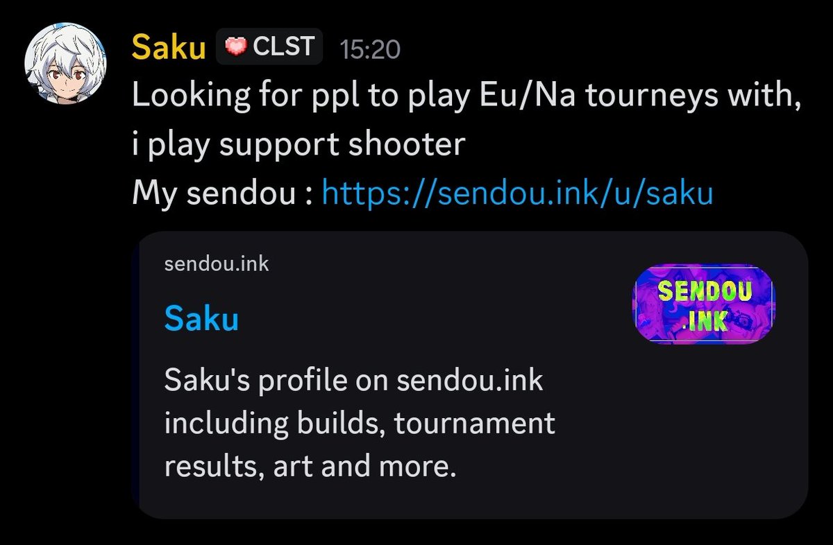 Like and rt's if you want 
sendou.ink/u/saku