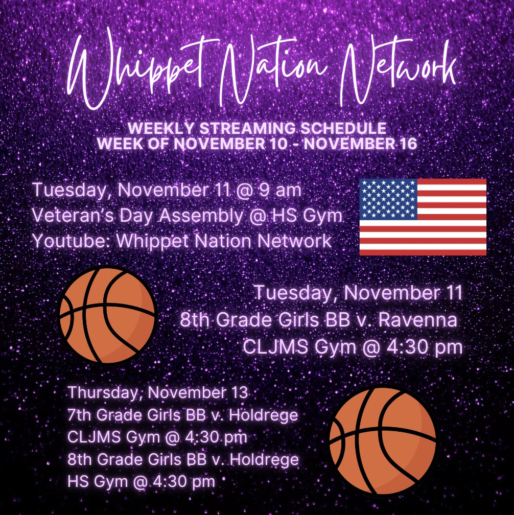 MindenWhippets's tweet photo. 🐾Whippet Nation Network N💜tice🐾

Live streaming schedule for the week of November 10th through November 16th.

https://t.co/tChHIcVJ3N

https://t.co/9Kg7e582Kq https://t.co/ElFUwuTUrF