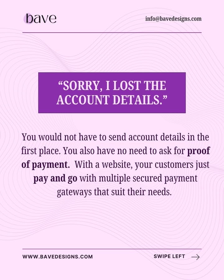 bavedesign's tweet image. Let your website handle the talking, the showing, and most importantly… the selling.

Need a website? Click the link in our bio to book a FREE consultation

CONTACT US:

E-mail: info@bavedesigns.com

Call: +234 814 084 0447

#websitedesigntips #webdesignconsultation