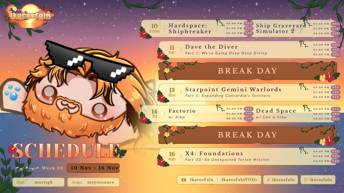 IkarosFaln's tweet image. Adding some sub-text for single player games w/ additional info

Schedule - @/mayoosauce
Art - @/morriVT

twitch.tv/ikarosfaln

#vtuber #envtuber #pngtuber #twitch #schedule