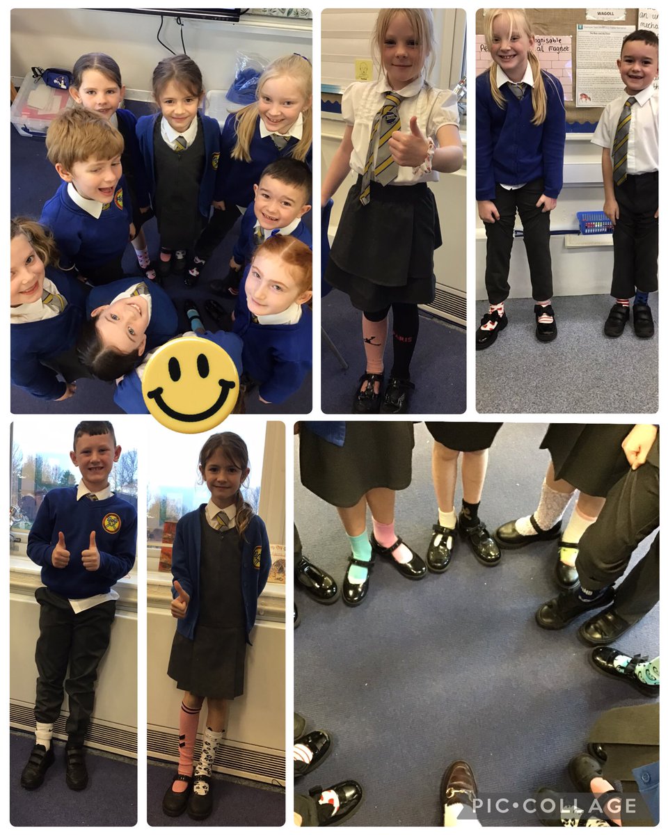 Happy odd socks day from Year 3! Supporting anti-bullying week by celebrating our differences and wearing odd socks 👬👭🧦 <a href="/StPPPrimary/">St Peter & St Paul Catholic Primary School</a>