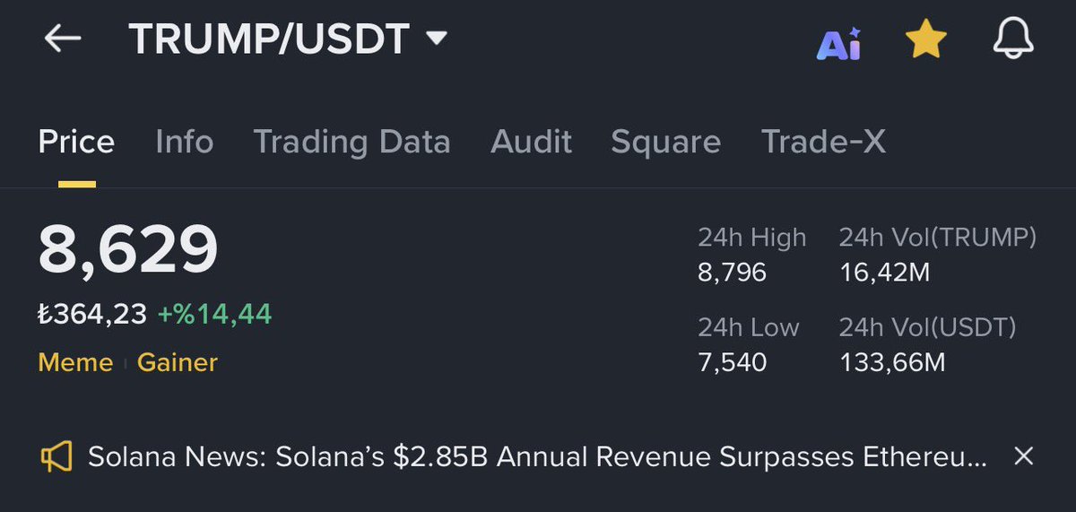 Vforrkripto's tweet photo. Doğru zaman , Doğru coin Trump.. https://t.co/cussa6gcYv